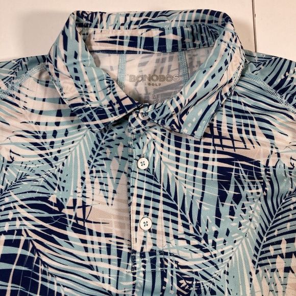 Bonobos Golf‎ Polo Shirt Medium Floral All Over Print Performance Stretch AOP - Picture 1 of 8